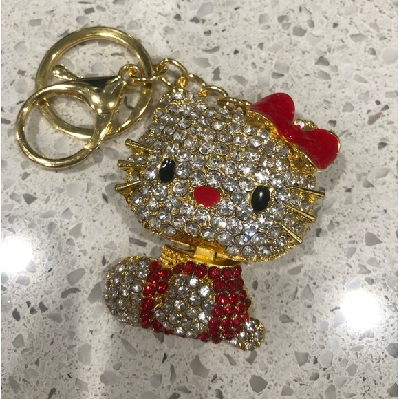 Hello Kitty Bling Keychain Gold - Picture 3 of 3